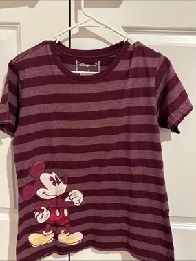 Disney Burgundy Striped Women shirt